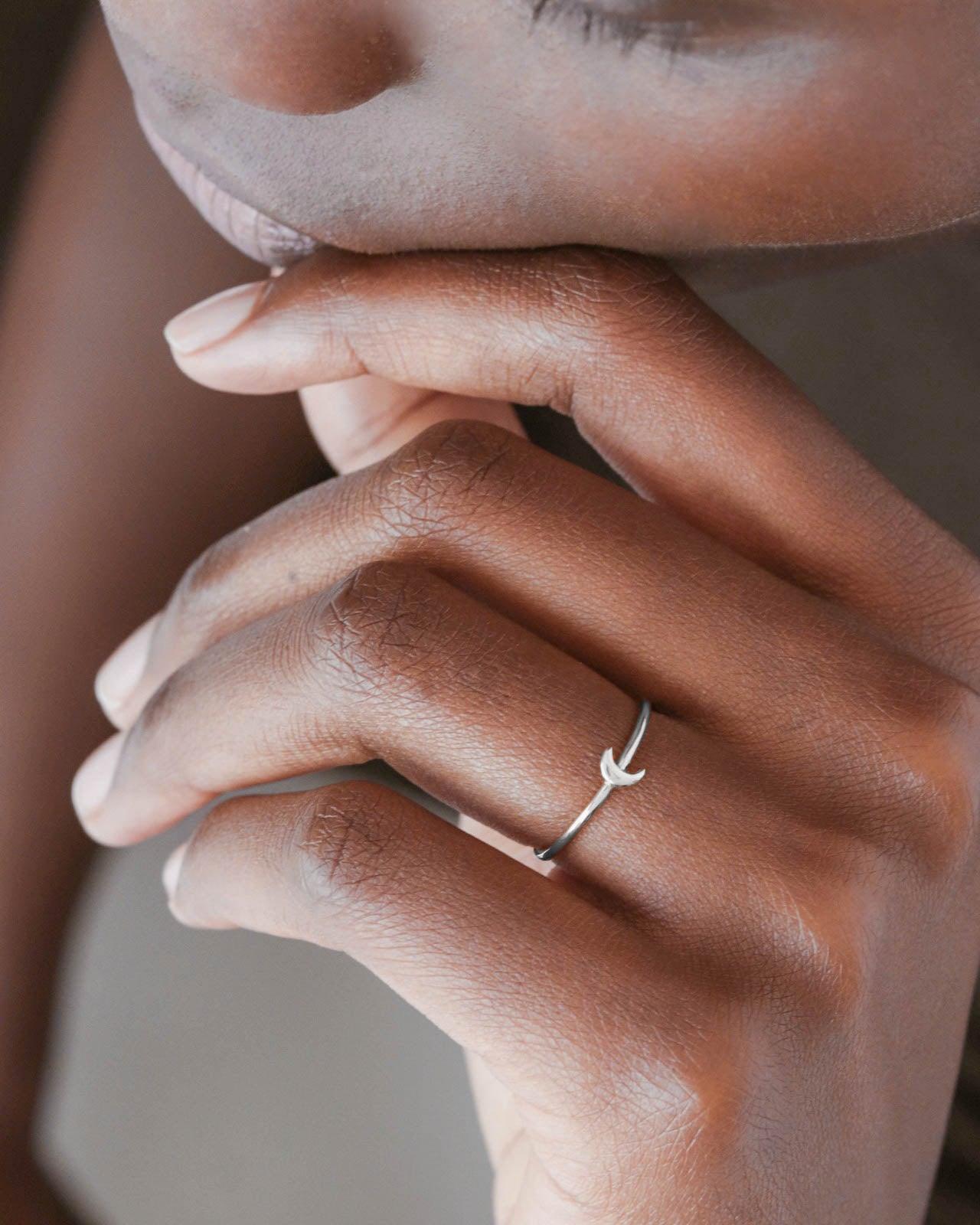 925 Silver Moon Ring