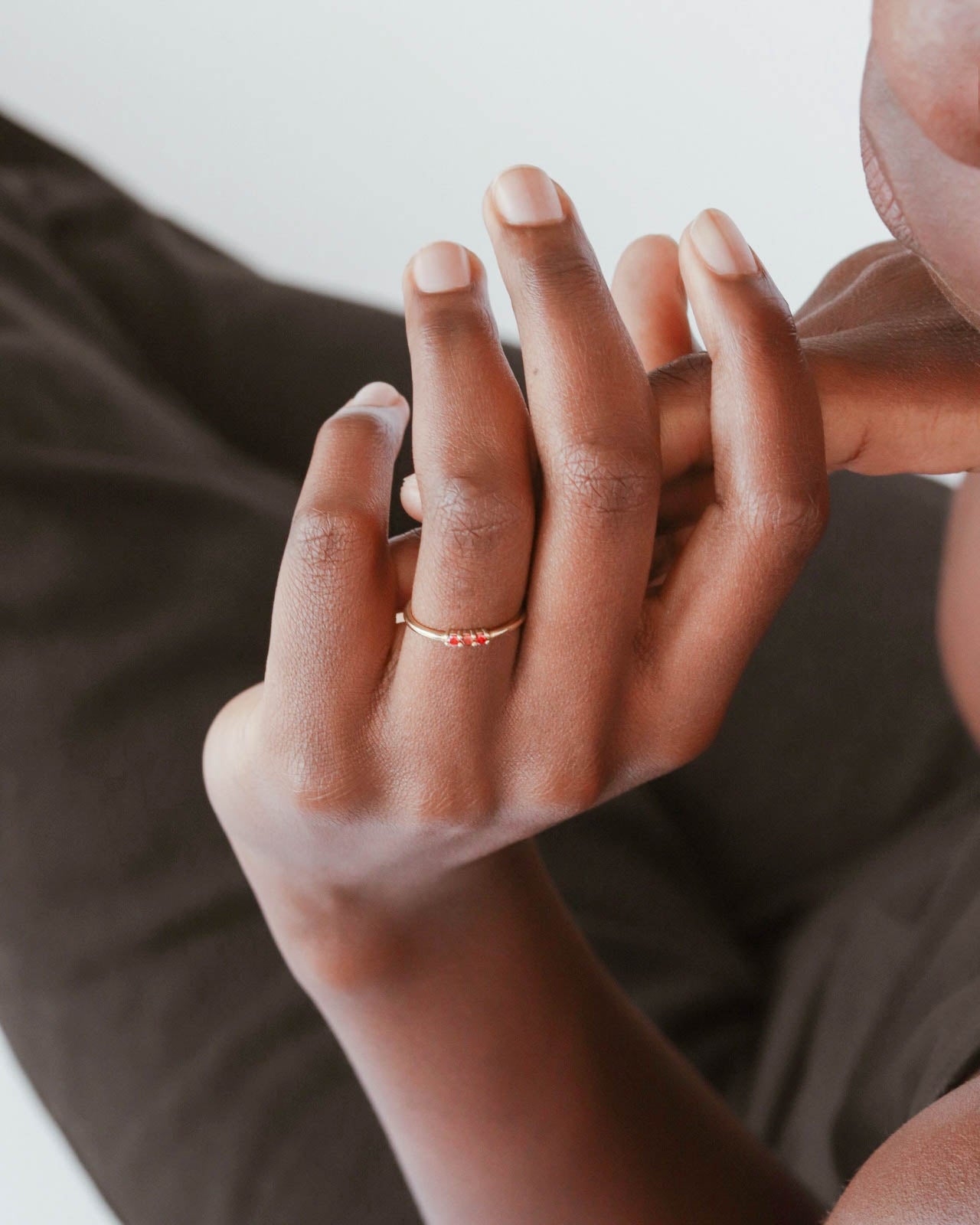 18K Vermeil Trio CZ Ring