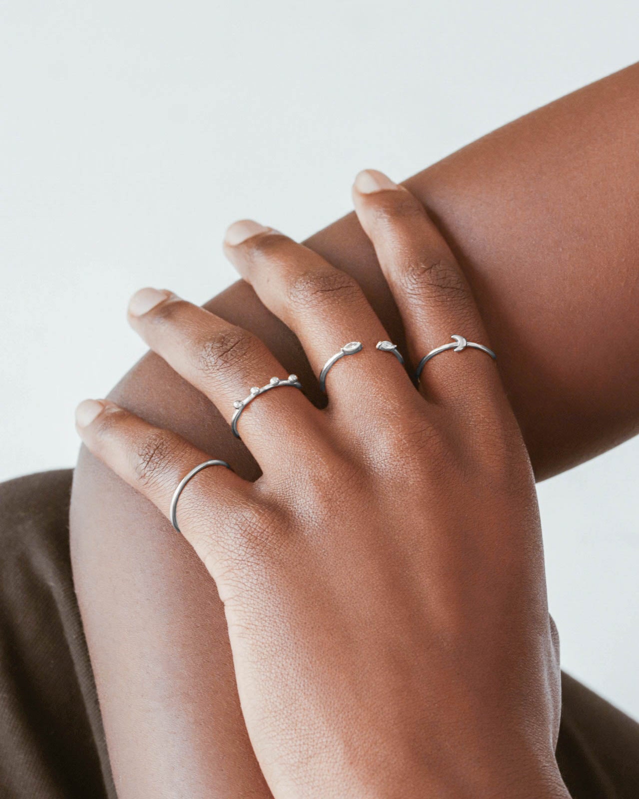 925 Silver Moon Ring