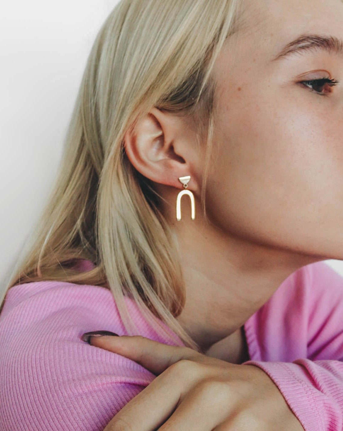 18K Vermeil Arch Earrings