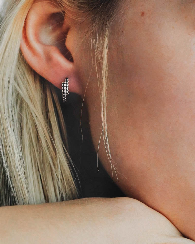 925 Silver - Brielle Hoops