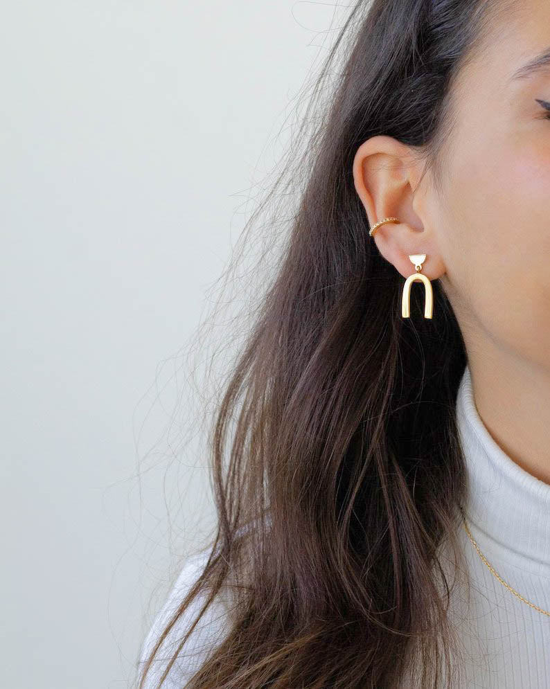 18K Vermeil Arch Earrings