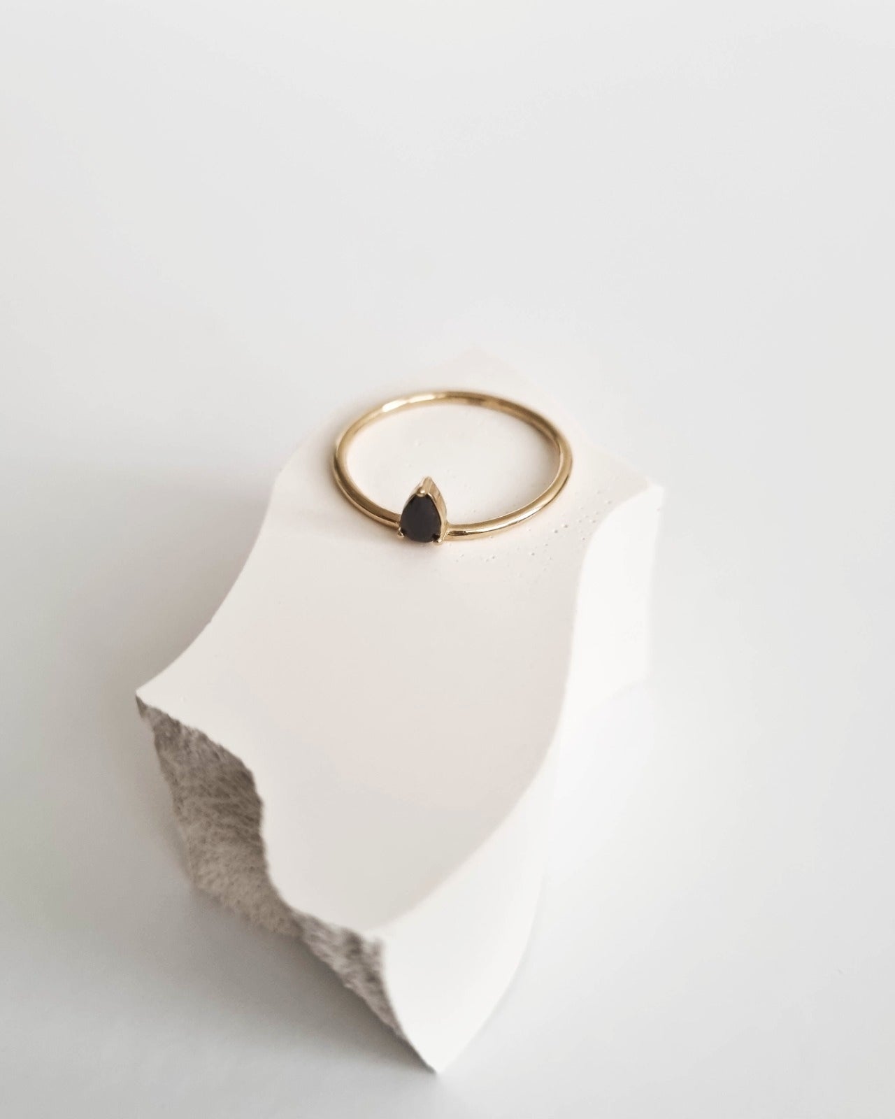 18K Vermeil Black CZ Ring