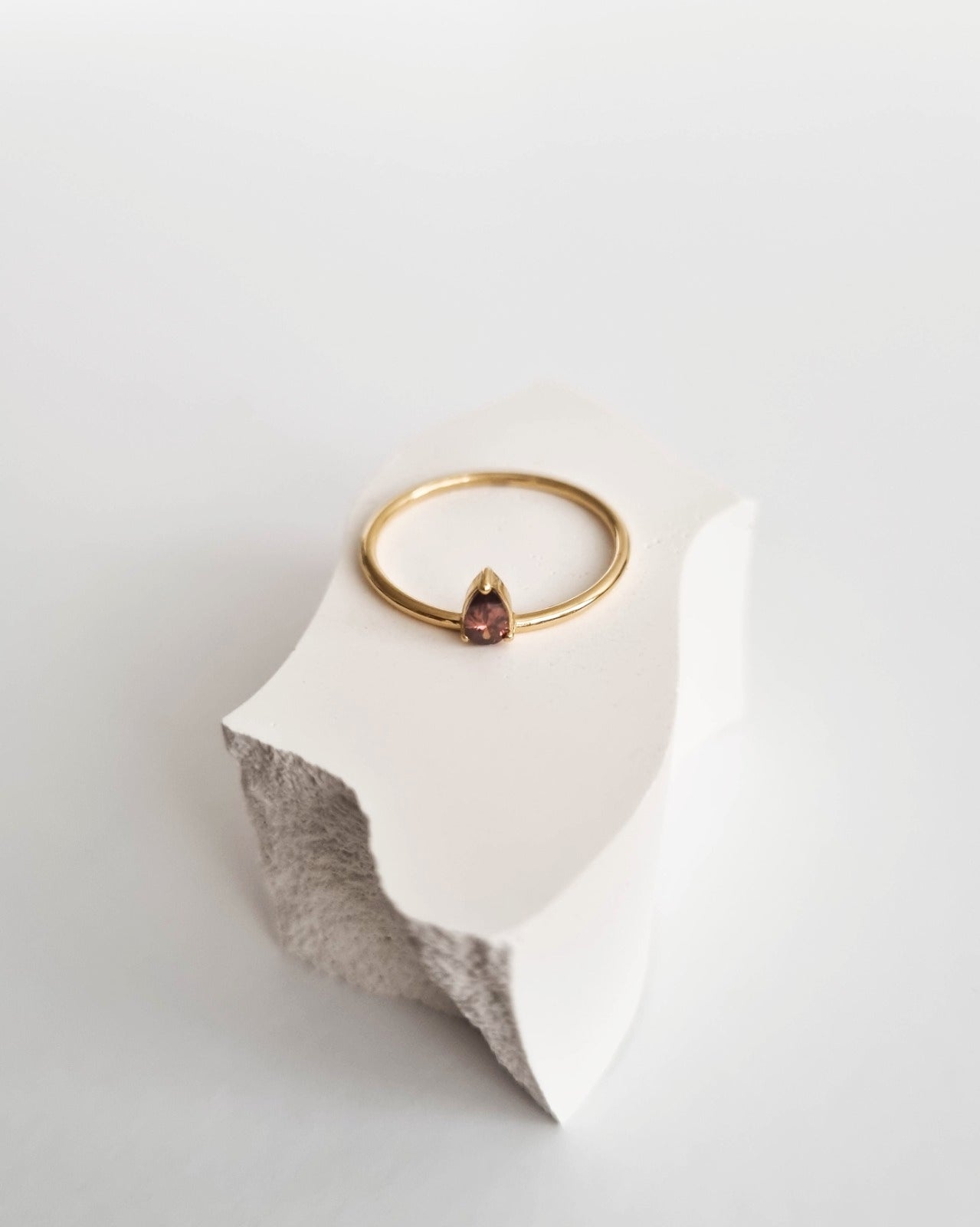 18K Vermeil Brown CZ Ring