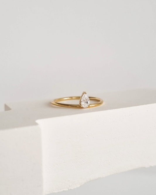 18K Vermeil White CZ Ring