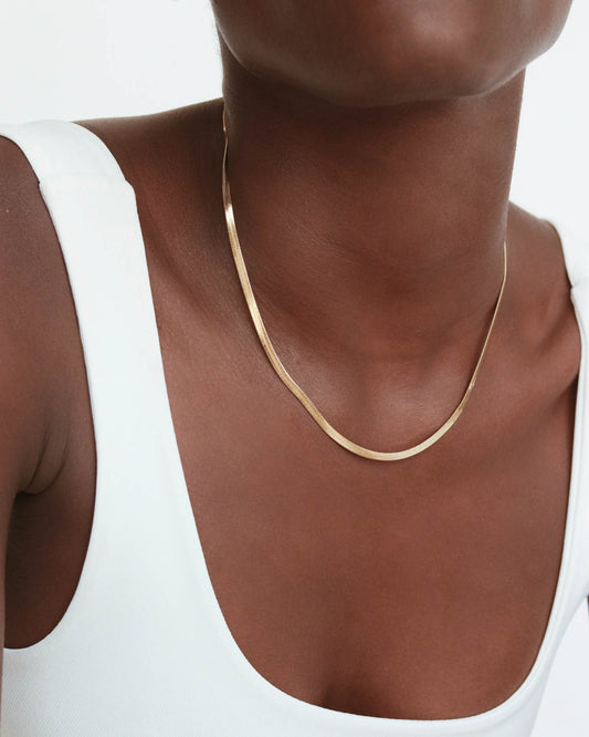 18k Gold Snake Chain Necklace