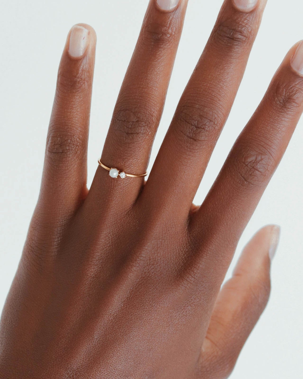 18K Gold Pearl Ring