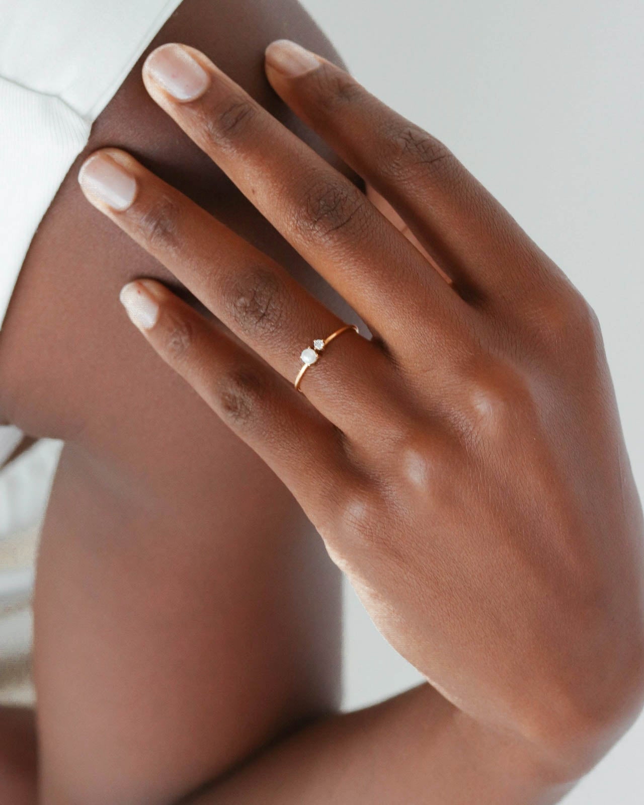 18K Gold Pearl Ring