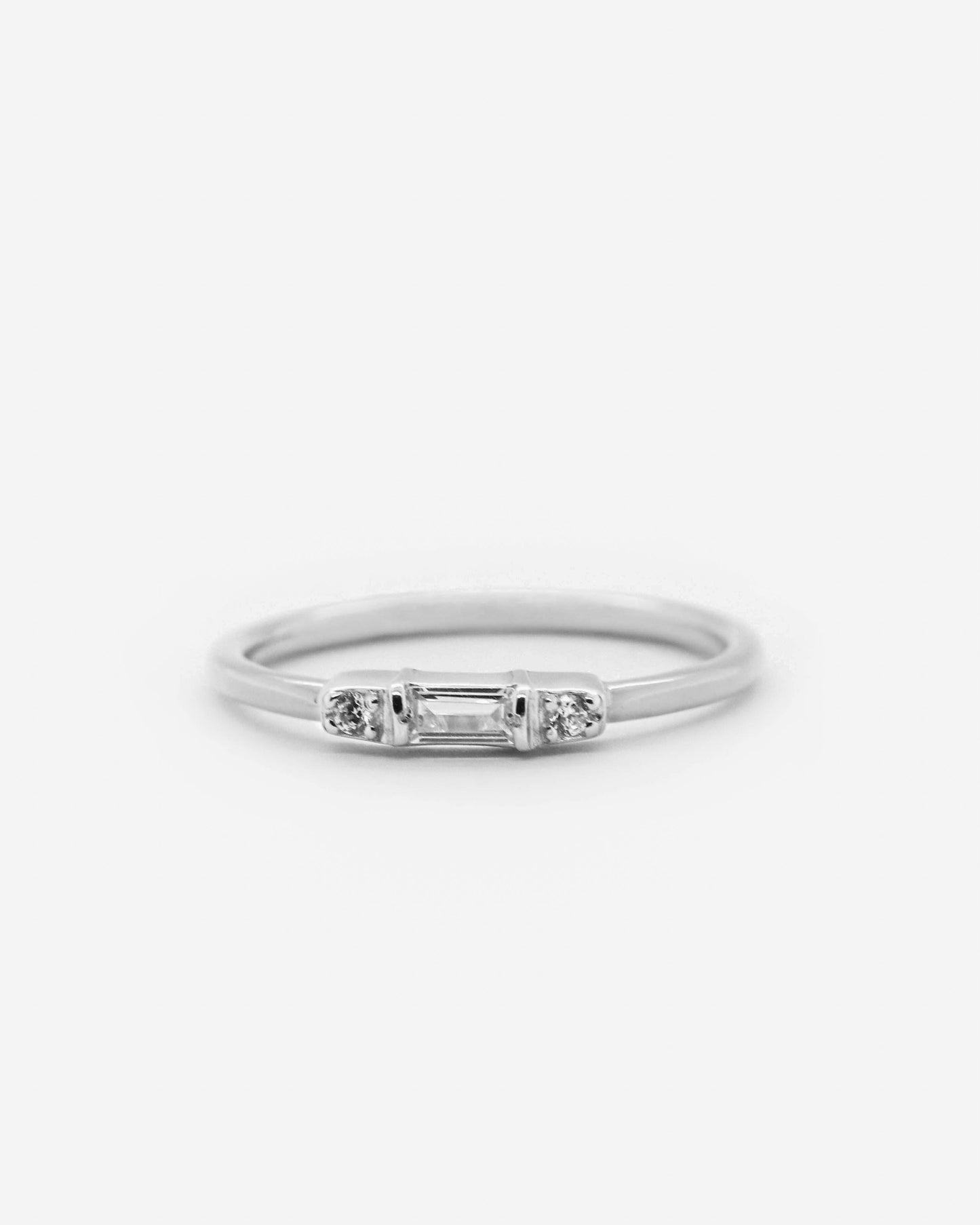 925 Silver White CZ Ring