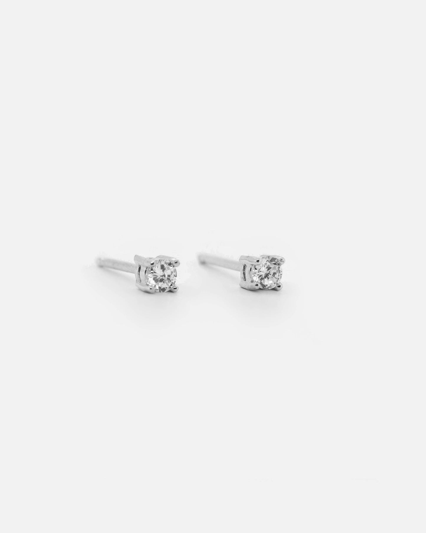 925 Silver - White CZ Studs