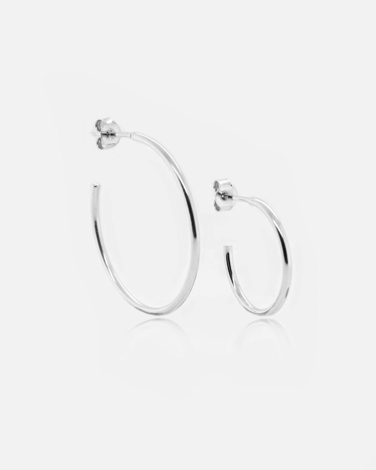 925 Silver - Classic Hoops