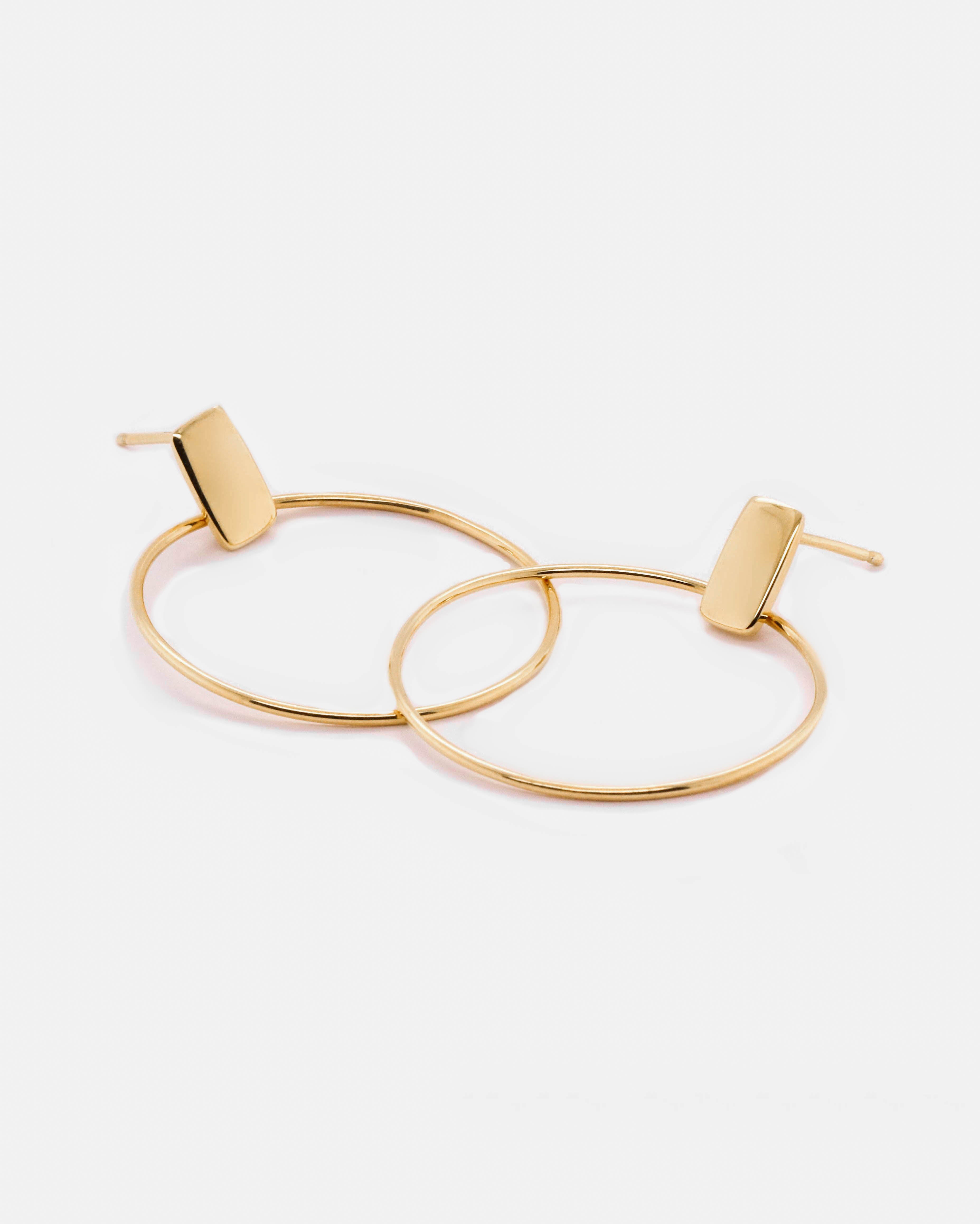 18k Vermeil Hoop Studs