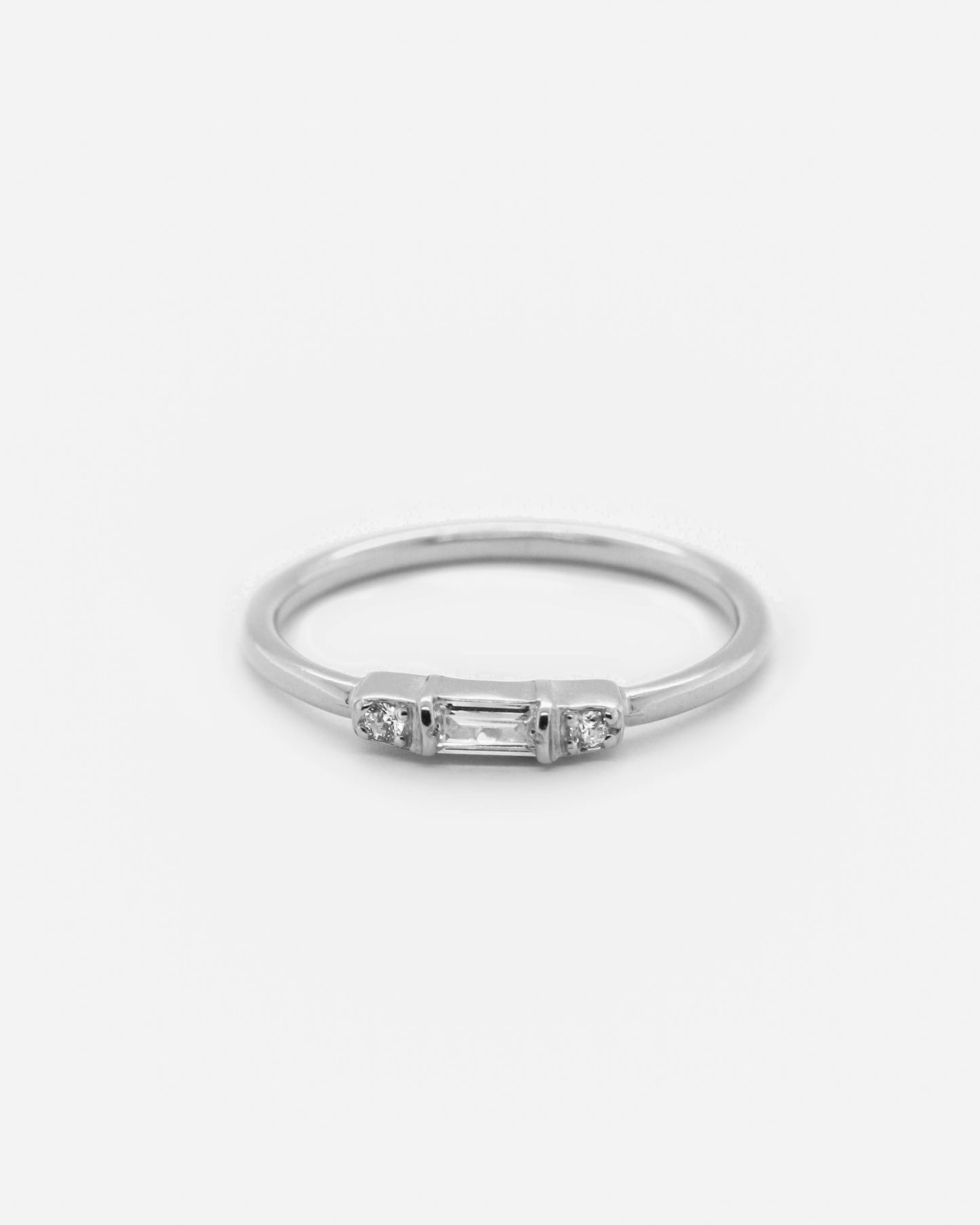 925 Silver White CZ Ring