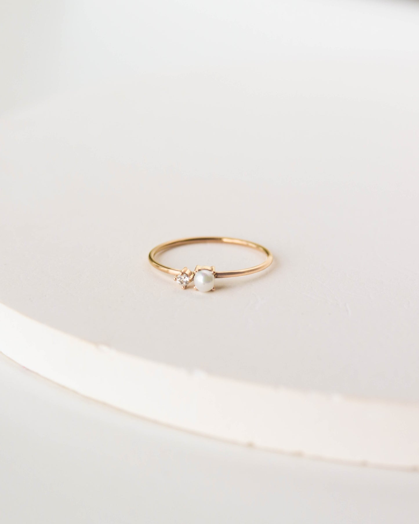 18K Gold Pearl Ring