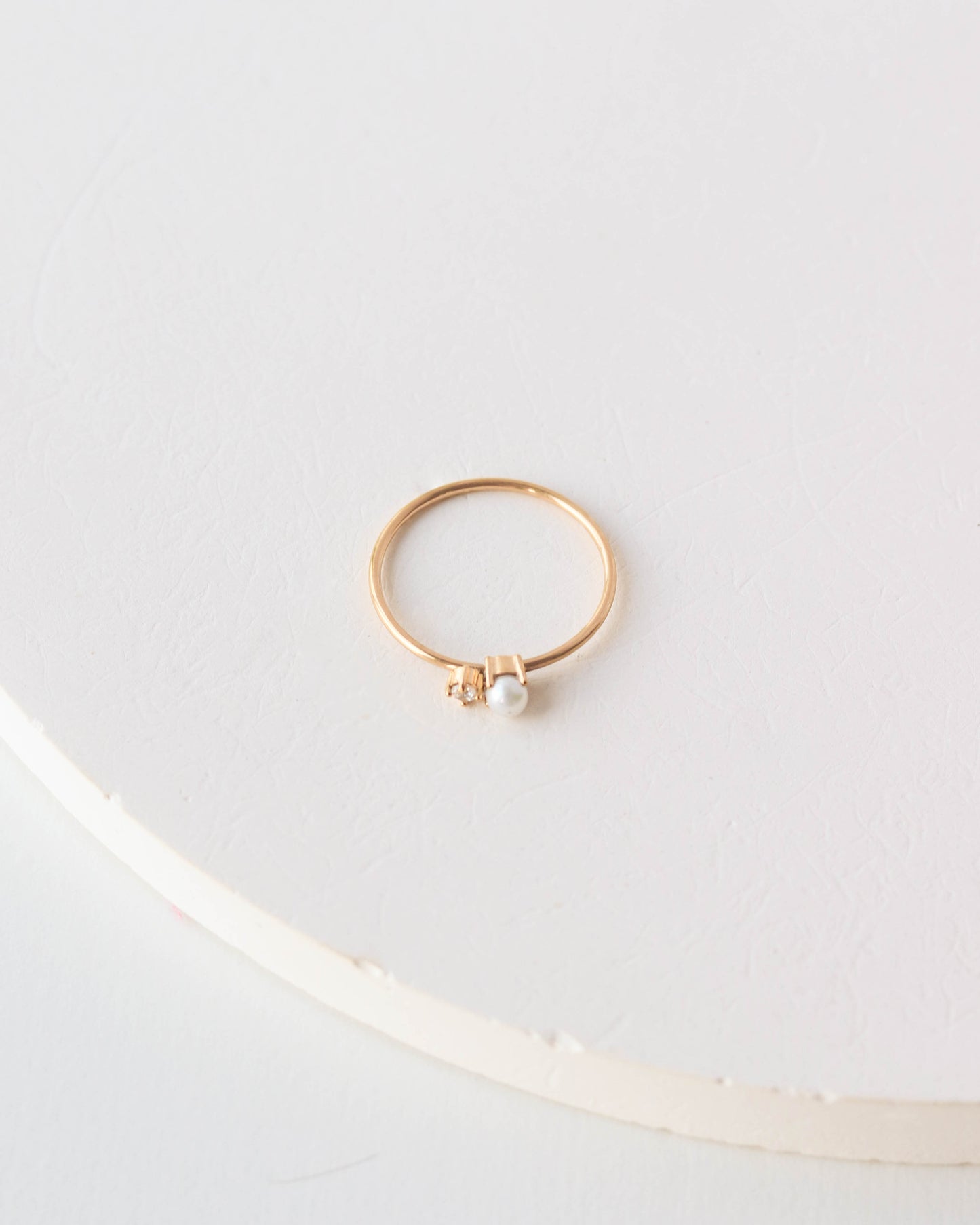 18K Gold Pearl Ring