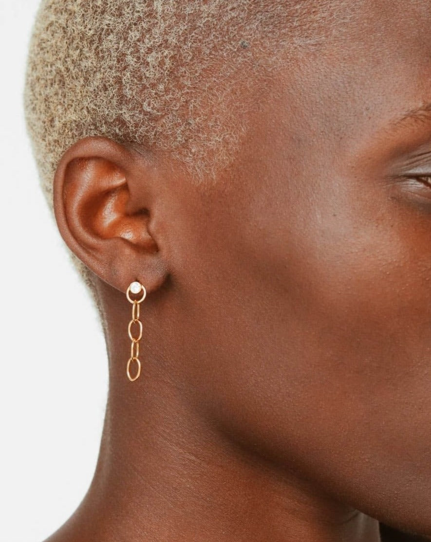 18K Vermeil Chain Earrings