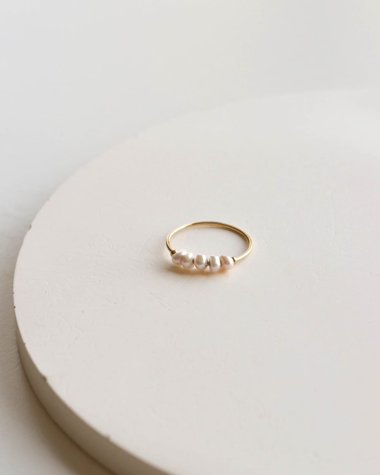 18K Gold Pearl Ring