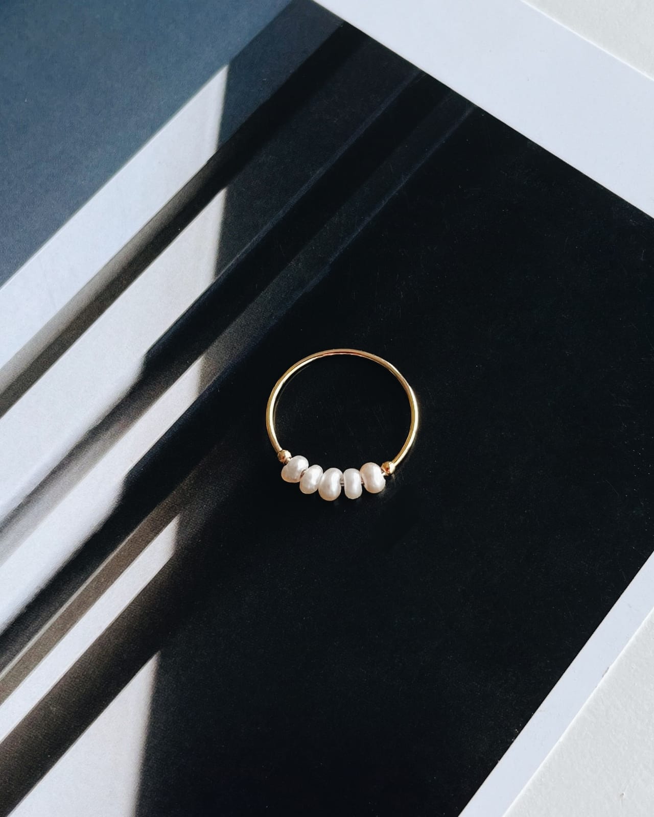 18K Gold Pearl Ring