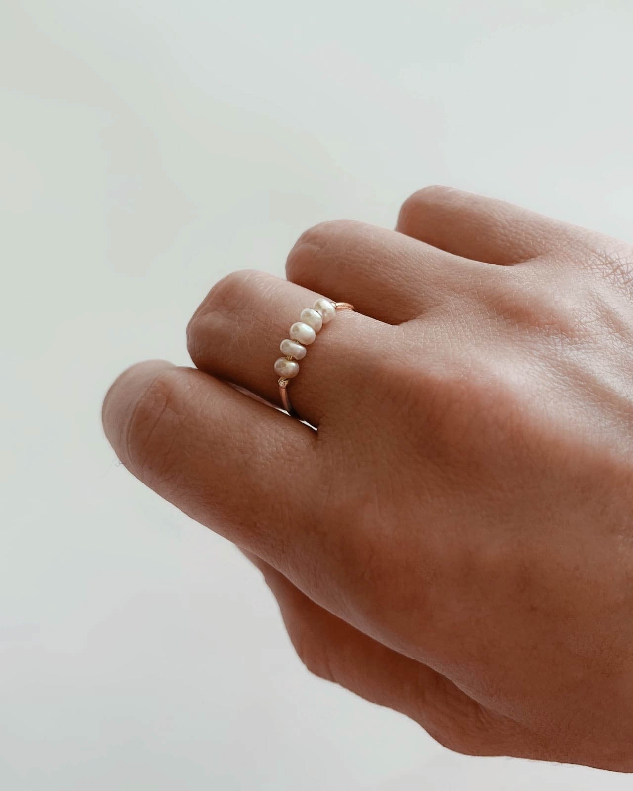 18K Gold Pearl Ring