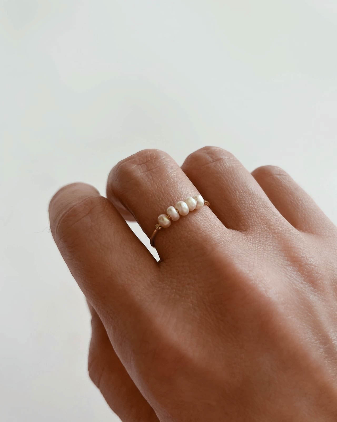 18K Gold Pearl Ring