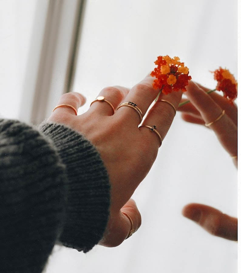 18K Vermeil Trio CZ Ring