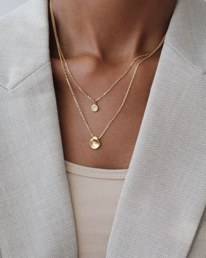 18K Vermeil Disc Necklace