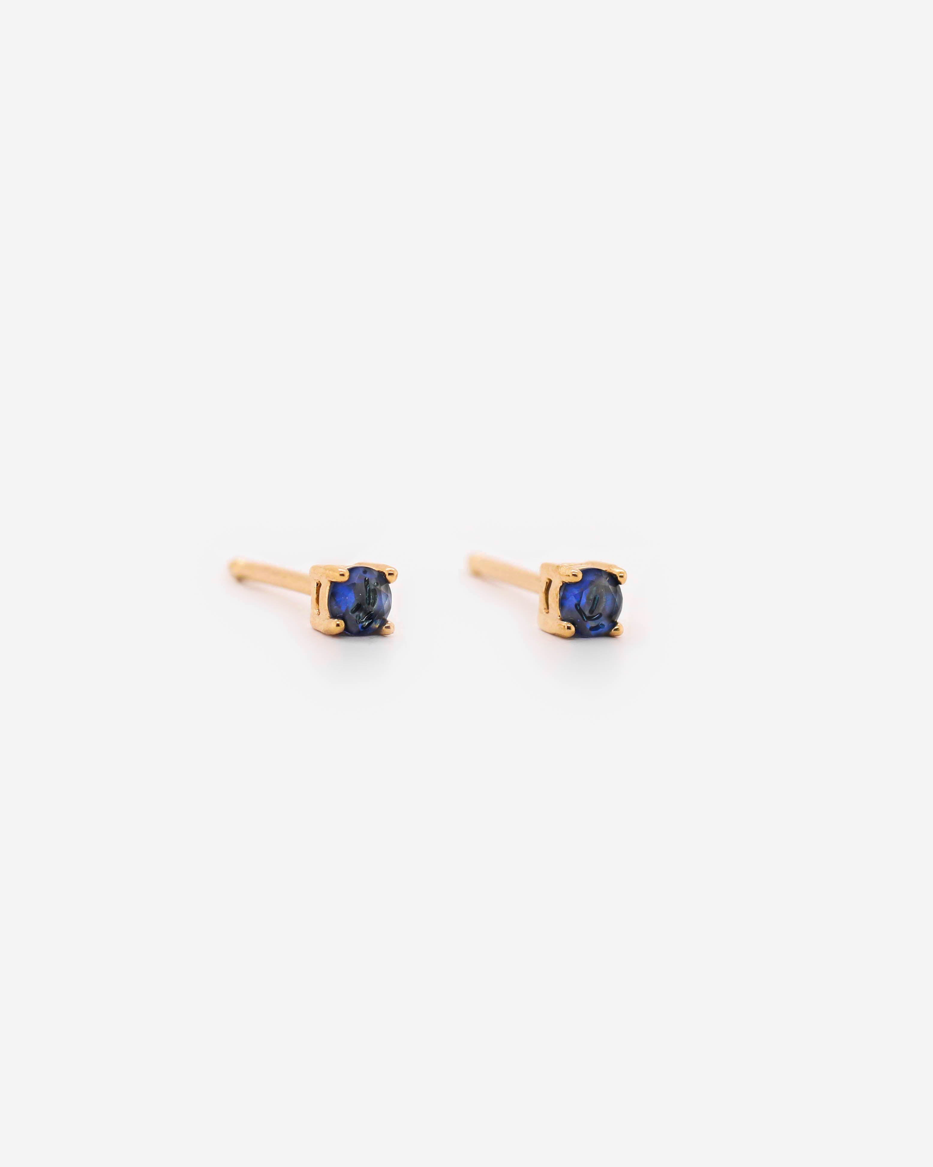 18K Vermeil Blue CZ Studs