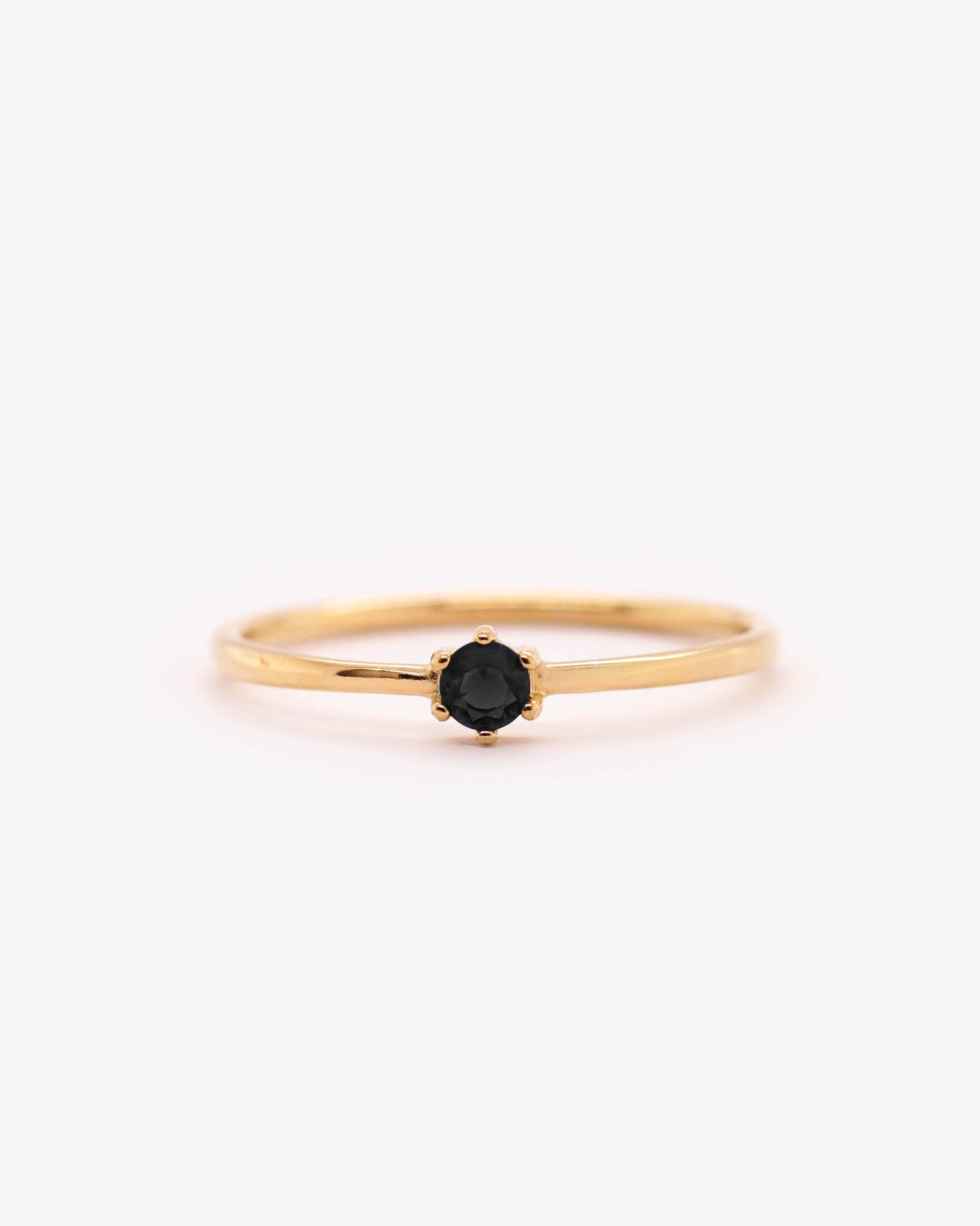 18K Vermeil Black Lily Ring
